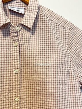 Craghoppers Plaid Short Sleeve Button Down Shirt Outdoor Hiking Zipper Pocket